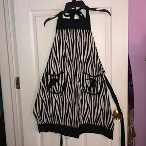 Zebra Print Tie Apron